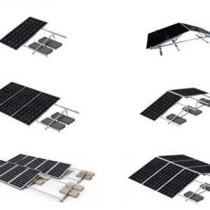 TZIpower Solar PV Halterung Aufständerung Flachdach Balkonkraftwerk 10-40° Solarmodul-Halterung, (Komplettset)